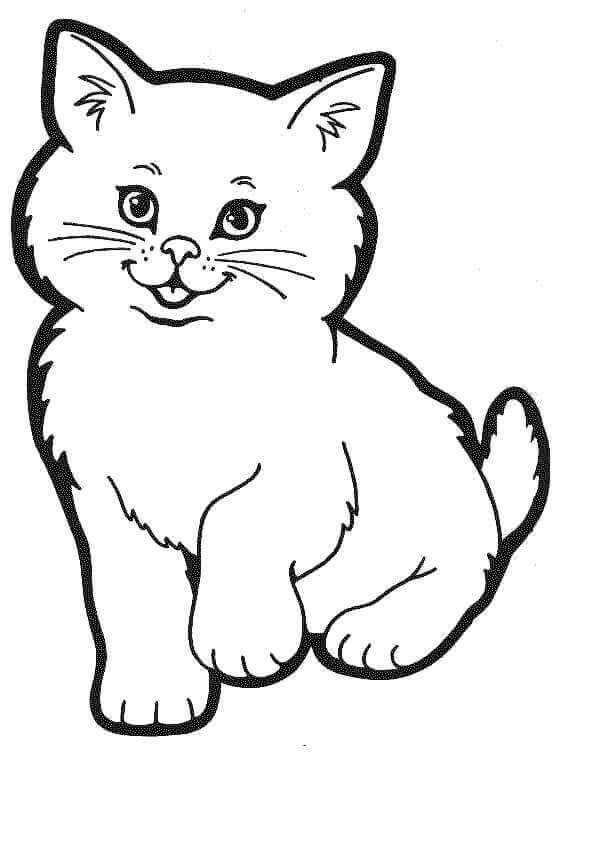 Free October Coloring Pages Printable National Cat Day
