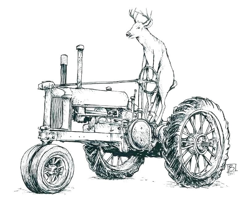 Free Online Tractor Coloring Pages