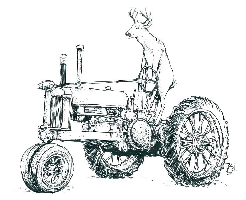 john deere tractor coloring pages free