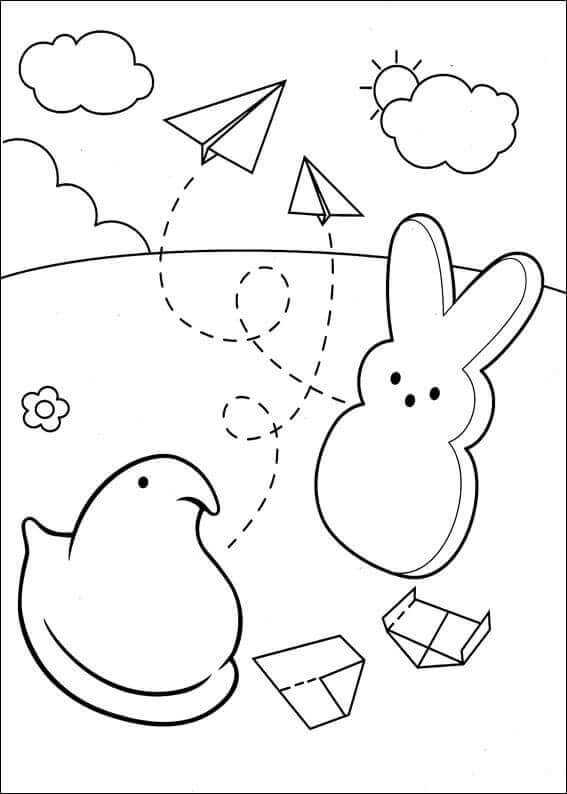 Free Peeps Coloring Pages