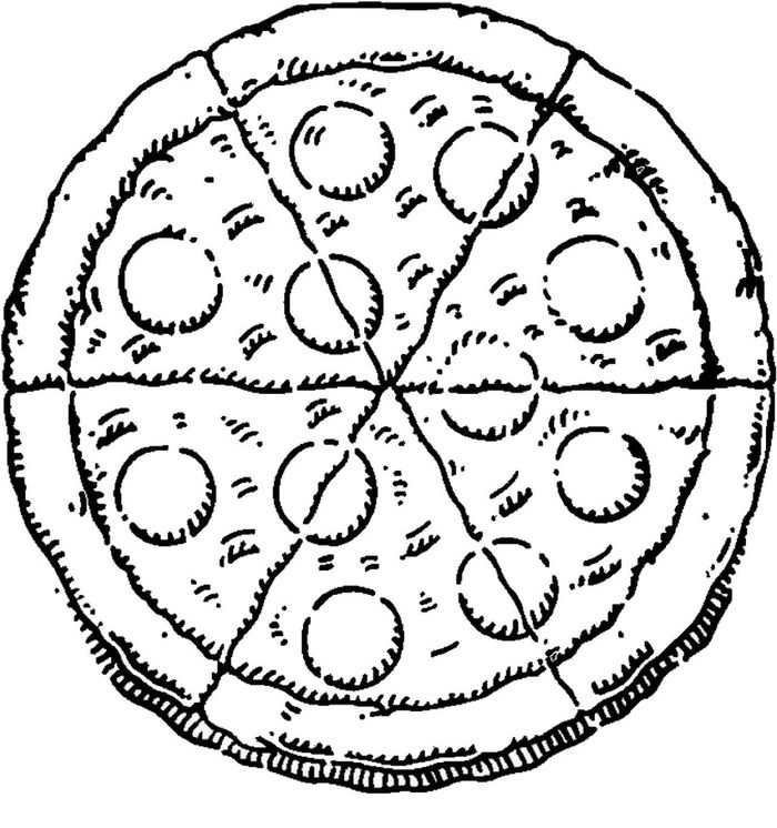 Free Pizza Coloring Pages