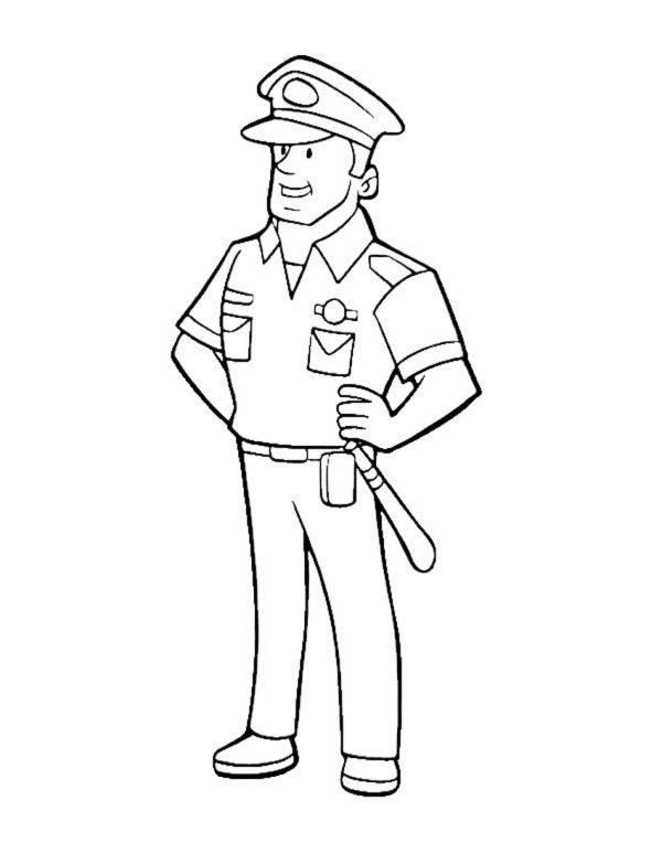 Free Policeman Coloring Pages