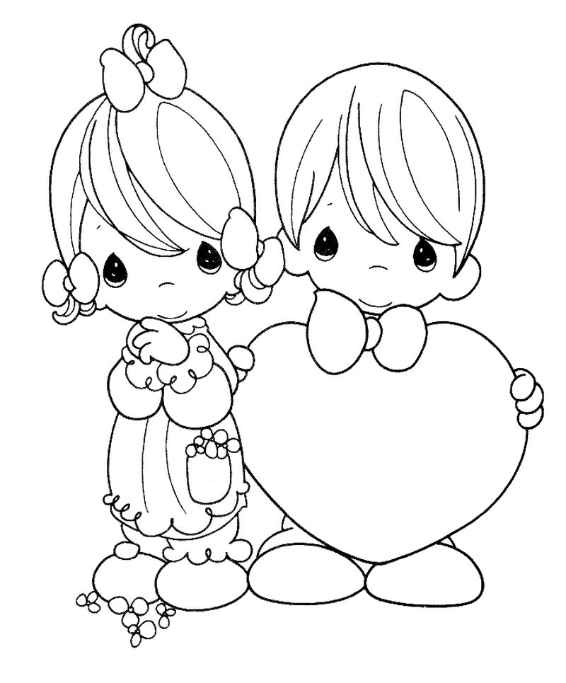 Free Precious Moments Wedding Coloring Pages 1