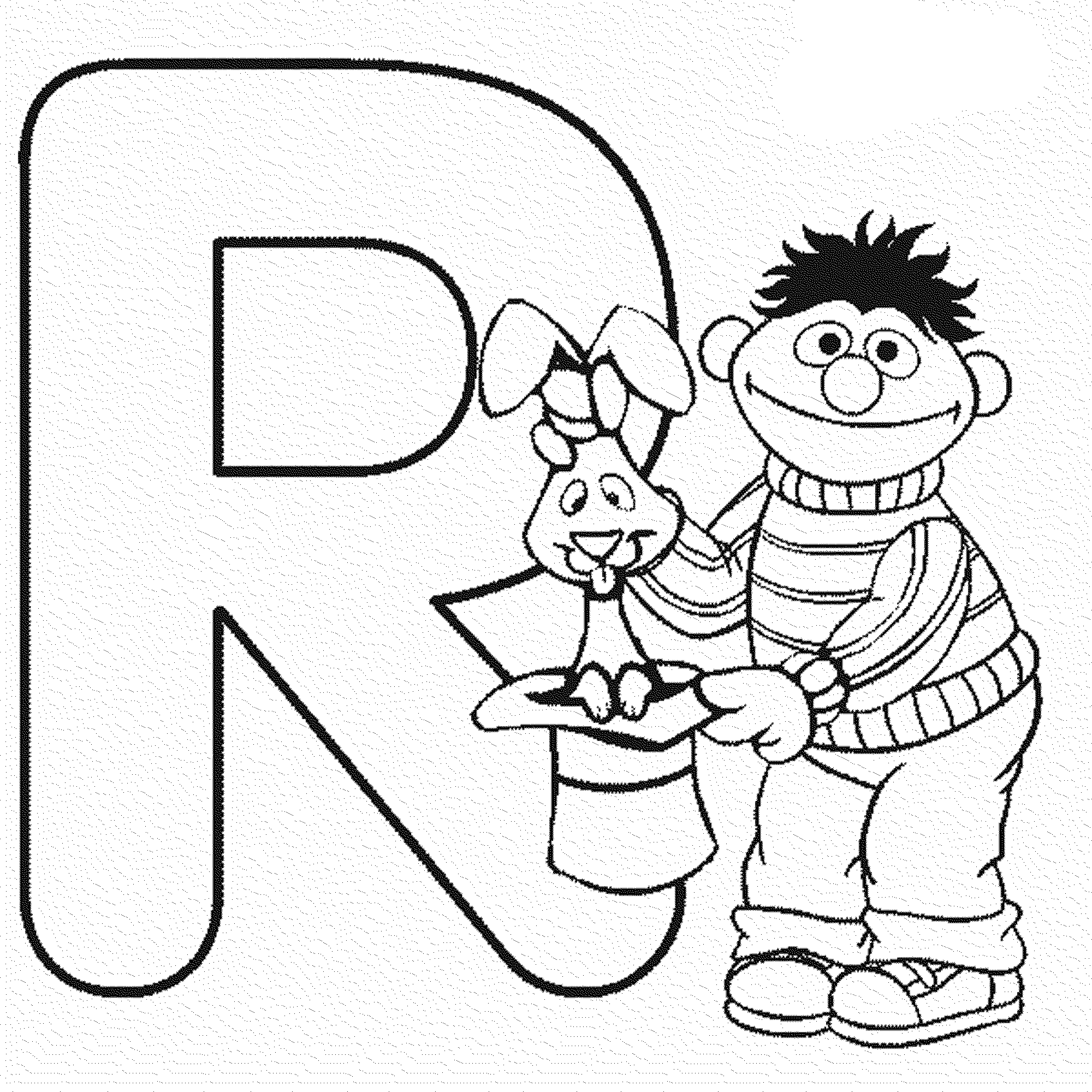 free printable alphafriends uppercase letter r coloring pages