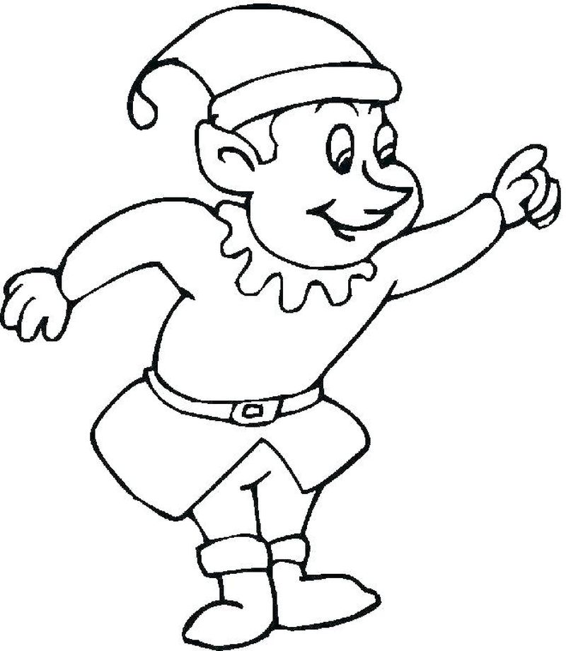 Free Printable Christmas Elf Coloring Pages
