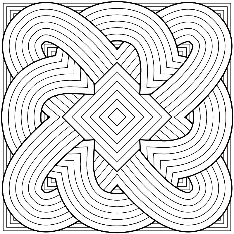 Free Printable Coloring Pages Geometric Designs