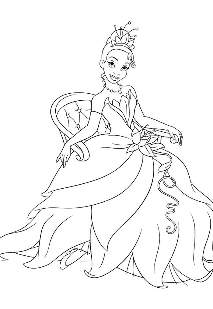 Free Printable Coloring Pages Of Princess Tiana