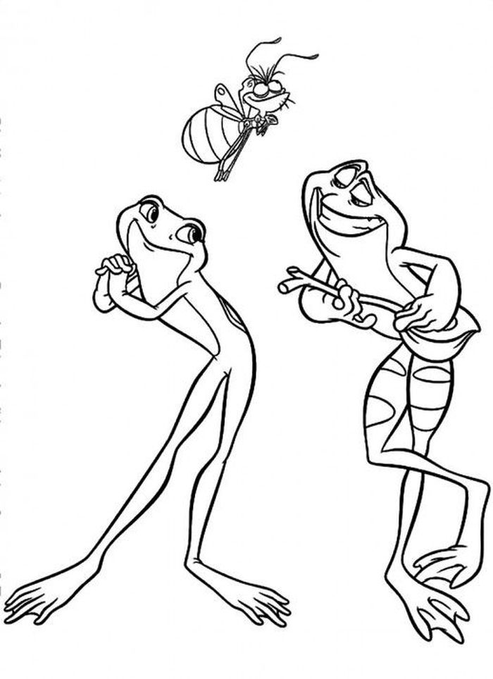 Free Printable Coloring Pages Tiana Frog