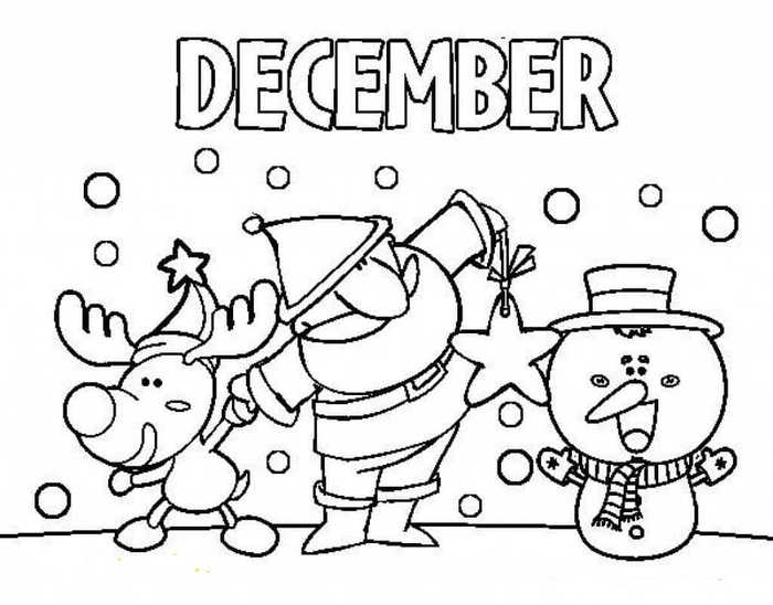 Free Printable December Coloring Pages