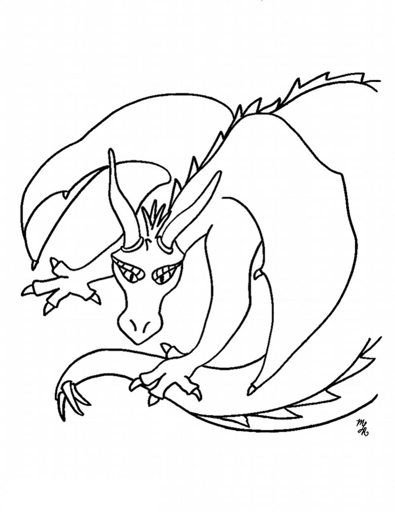 Free Printable Dragon Coloring Pages