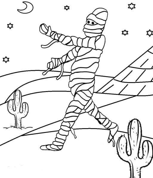 Free Printable Egyptian Mummy Coloring Pages