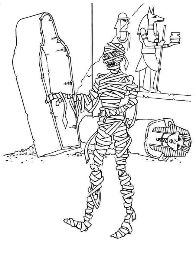 Free Printable Egyptian Mummy Coloring Sheets