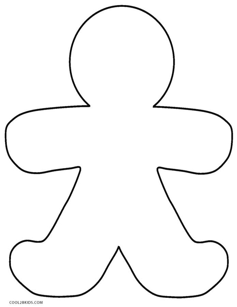 Free Printable Gingerbread Man Coloring Page