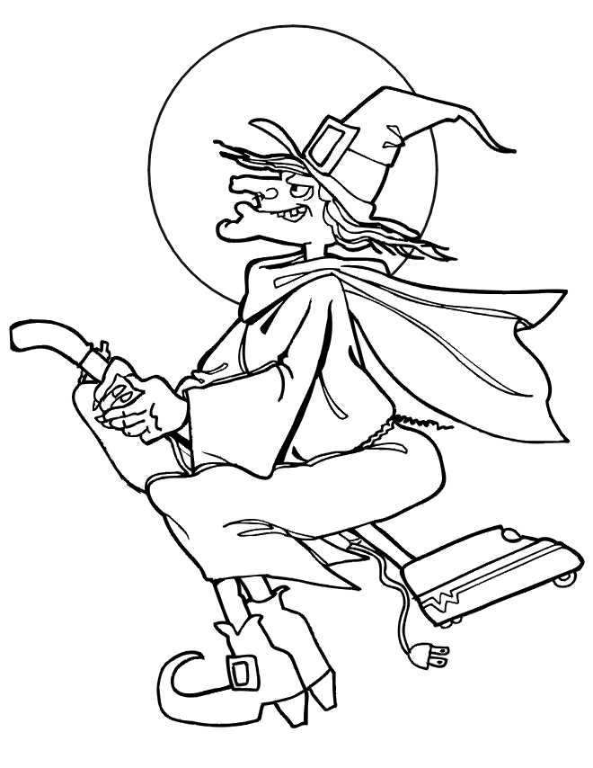 Free Printable Halloween Witch Coloring Pages
