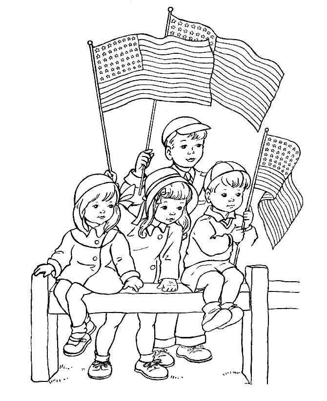 Free Printable Happy Flag Day Coloring Pages