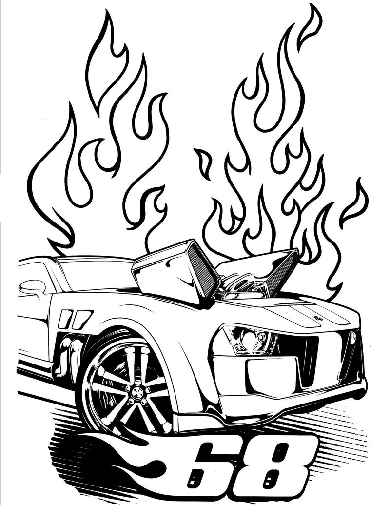 Free Printable Hot Wheels Coloring Pages