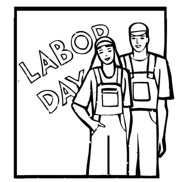 Free Printable Labor Day Coloring Page