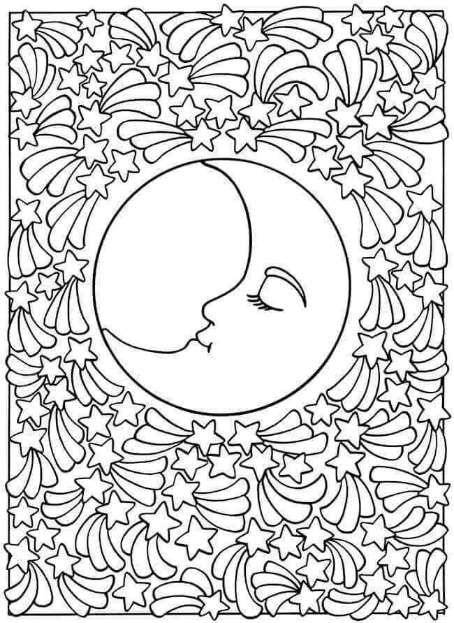 Free Printable Lunar Eclipse Coloring Pages