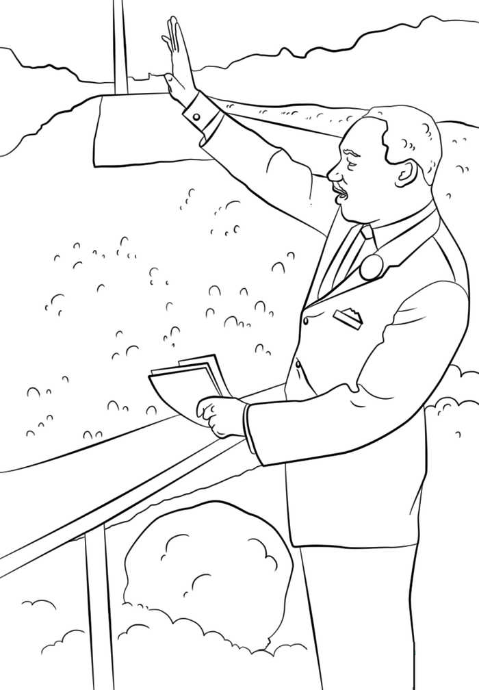 Free Printable Martin Luther King Coloring Sheets