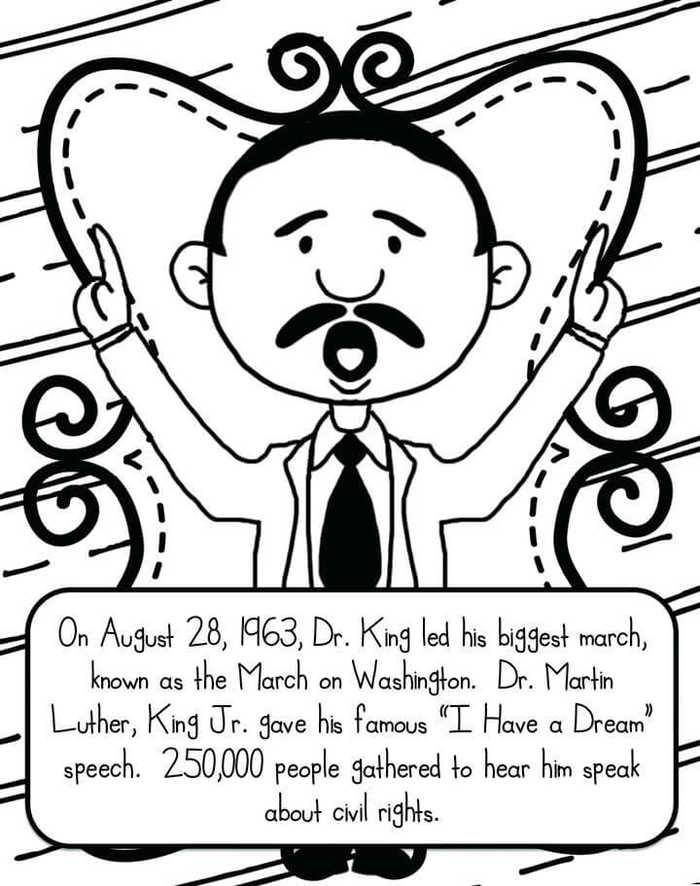 Free Printable Martin Luther King Jr Day Coloring Pages