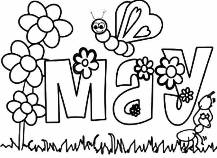 Free Printable May Coloring Pages