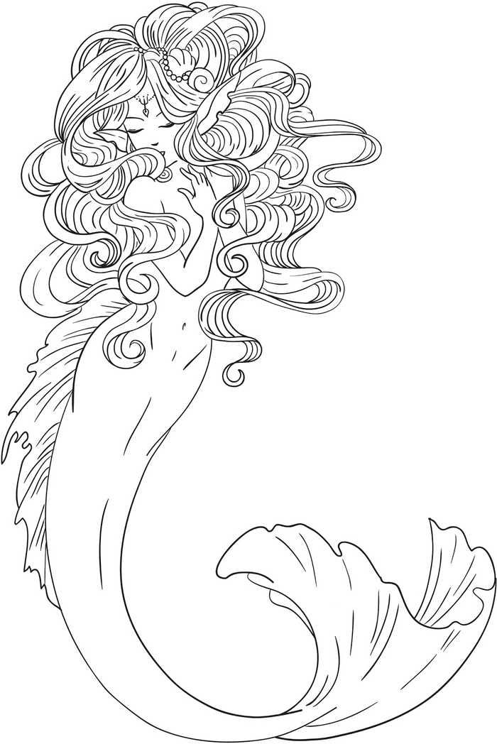 Free Printable Mermaid Coloring Page