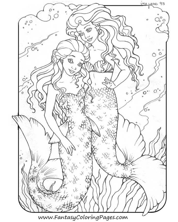 Free Printable Mermaid Coloring Pages