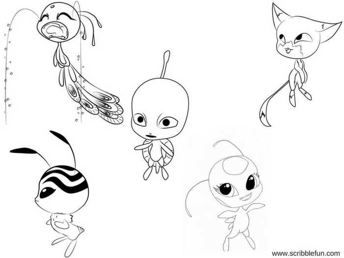 Free Printable Miraculous Ladybug Coloring Pages Kwami