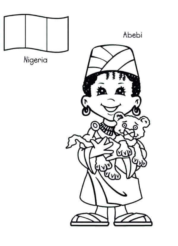 Free Printable October Month Coloring Pages Nigeria Independence Day