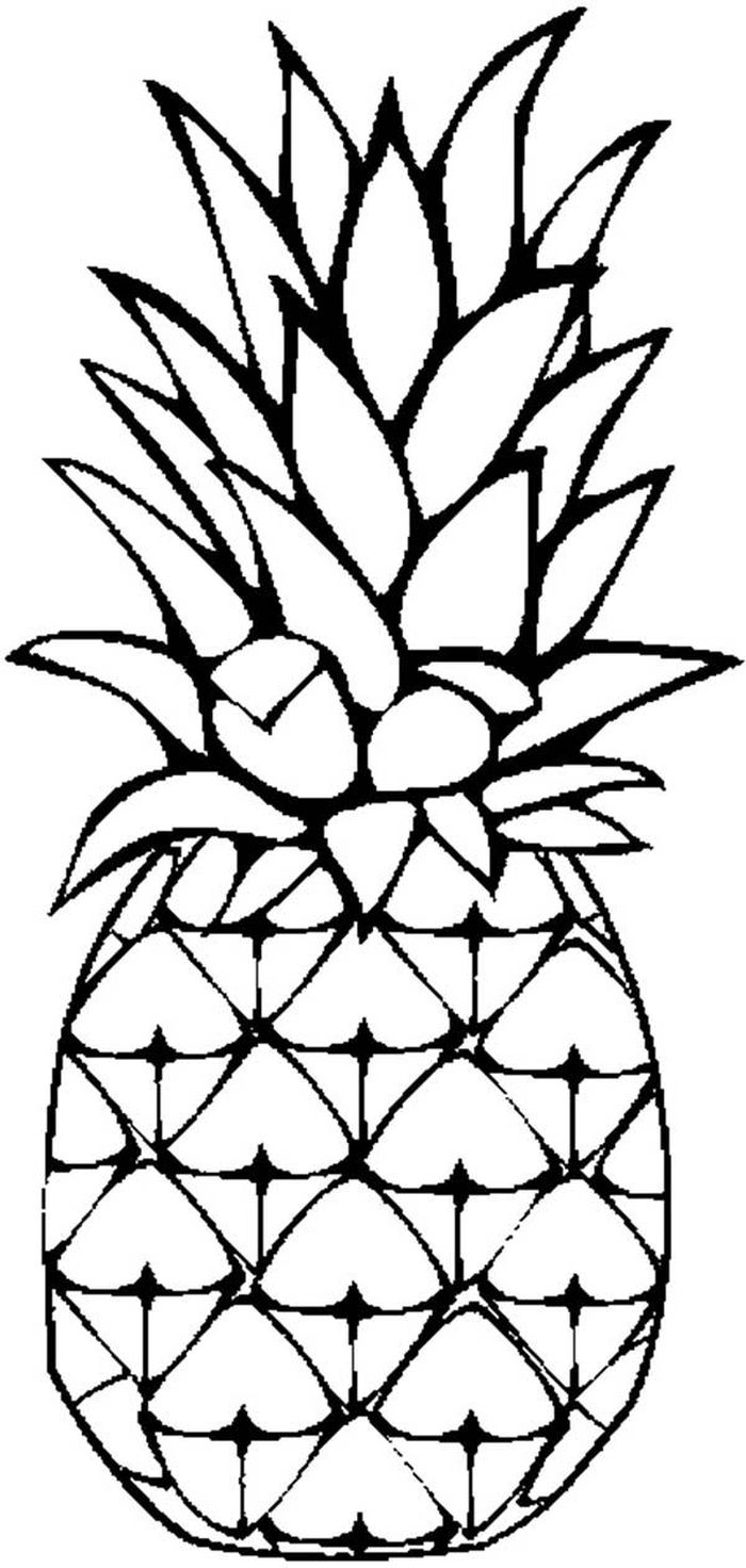 Free Printable Pineapple Coloring Pages