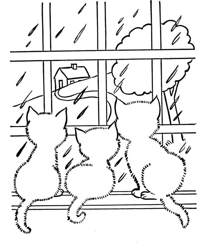 Free Printable Rainy Day Coloring Pages