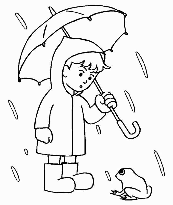 Free Printable Rainy Day Colouring Pages