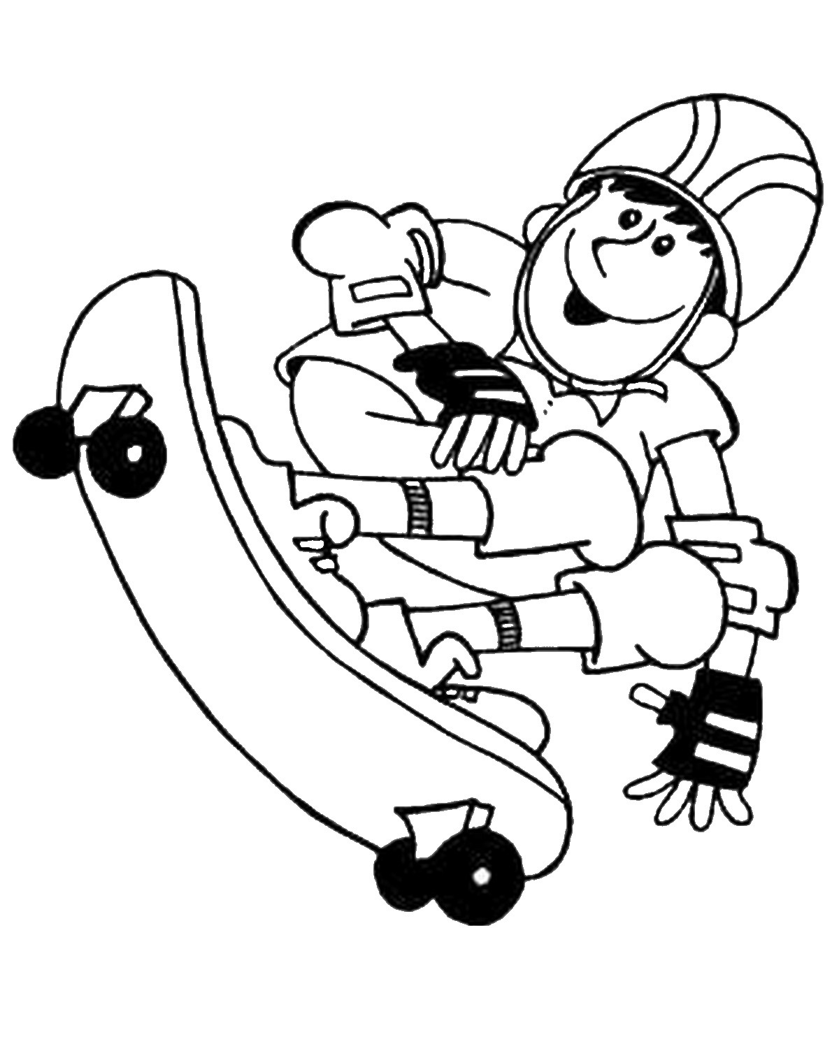 free printable skateboarding coloring pages