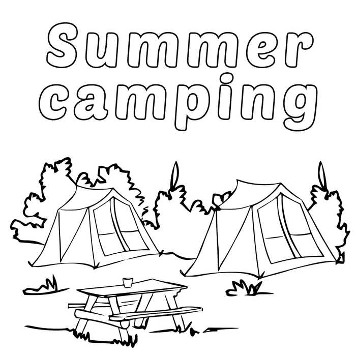 Free Printable Summer Camping Coloring Pages