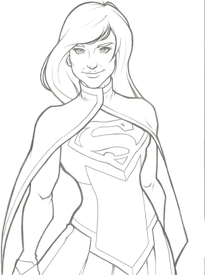 Free Printable Supergirl Coloring Pages