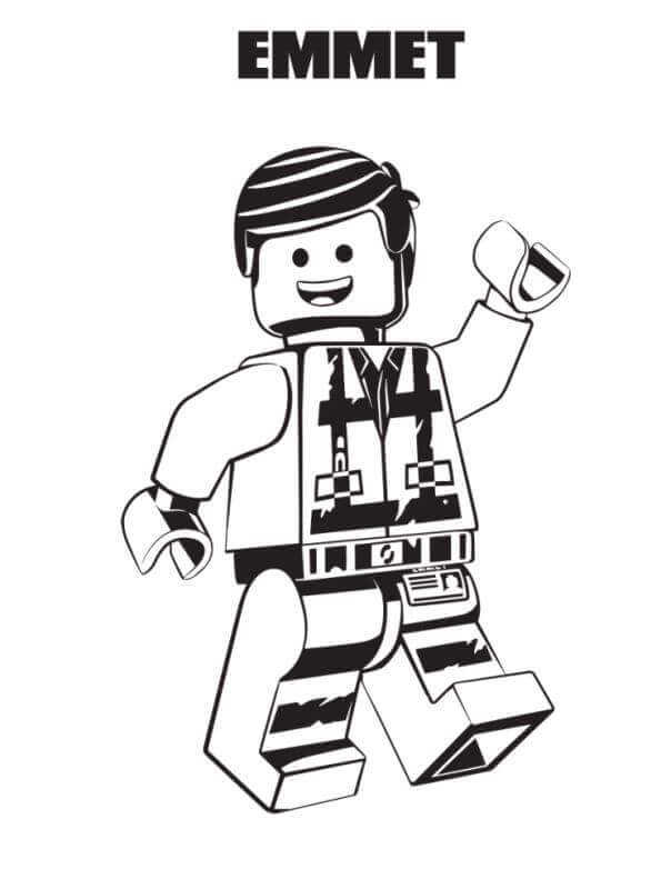 Free Printable The Lego Movie Coloring Page Emmet