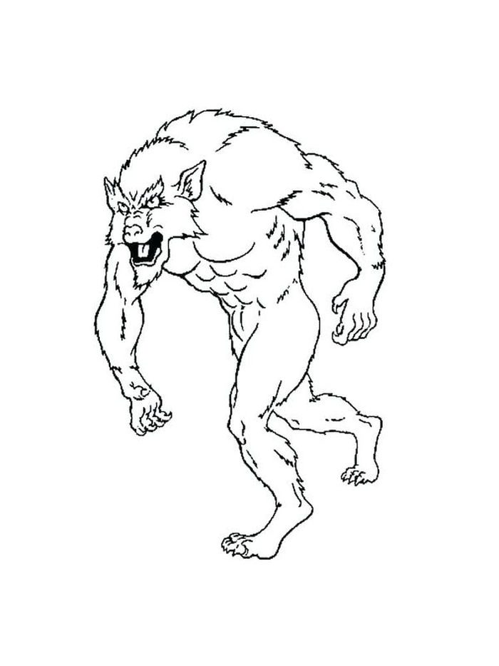 Free Printable Werewolf Coloring Pages For Adults