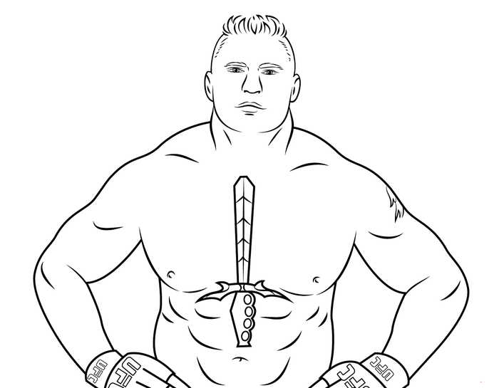 Brock Lesnar WWE Malvorlagen