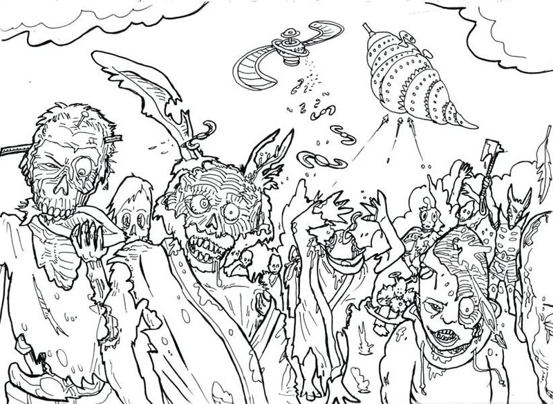 zombie coloring page printable