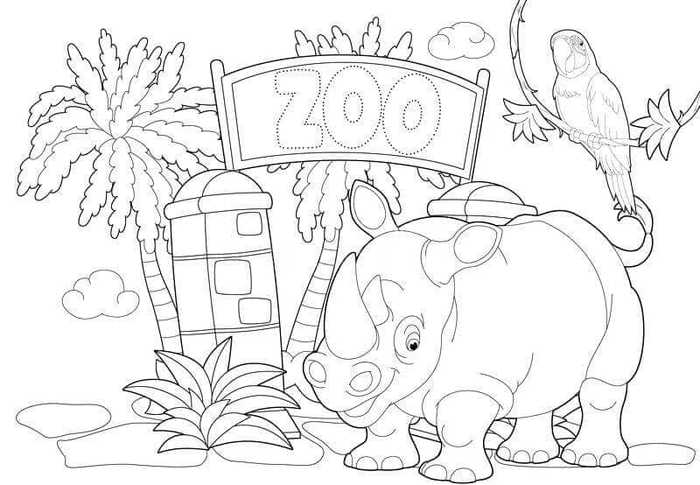 Free Printable Zoo Colouring Pages