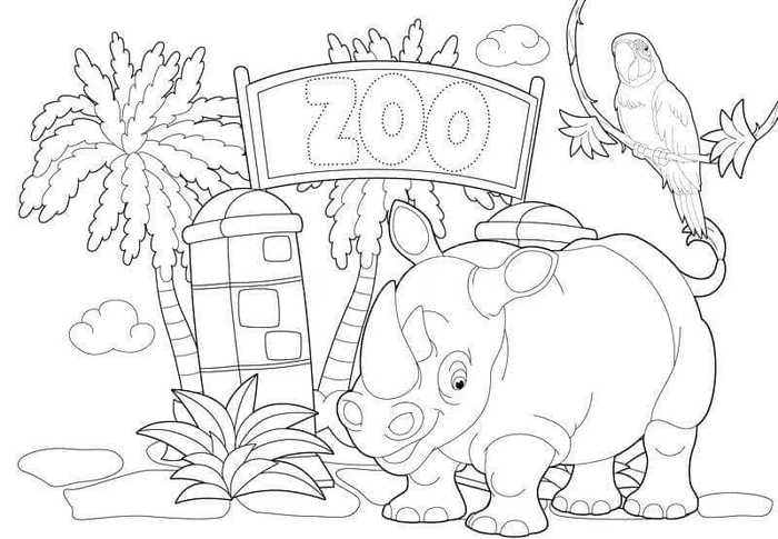 zoo coloring pages free printable