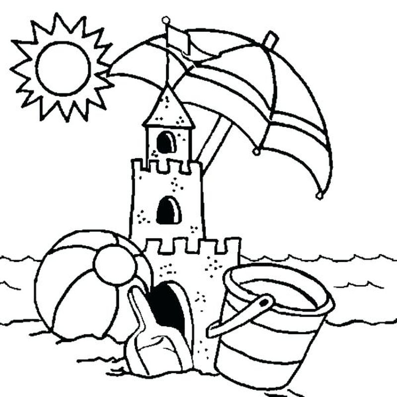 Free Sand Castle Coloring Pages