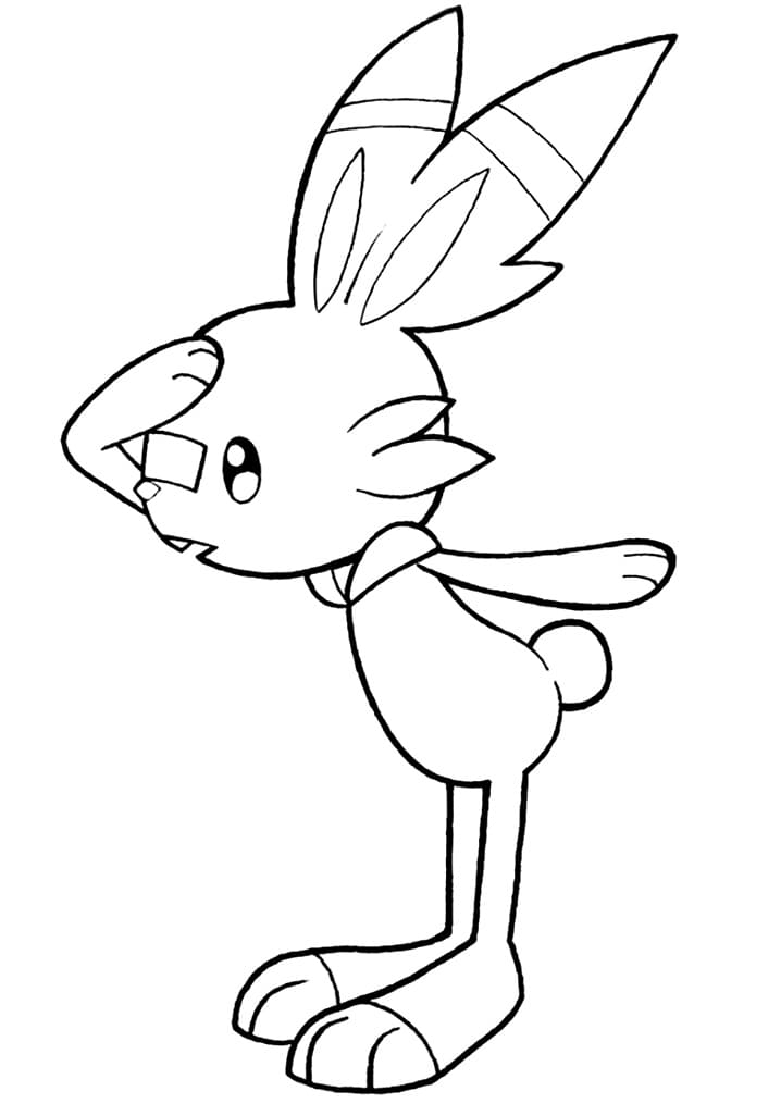 free scorbunny coloring pages
