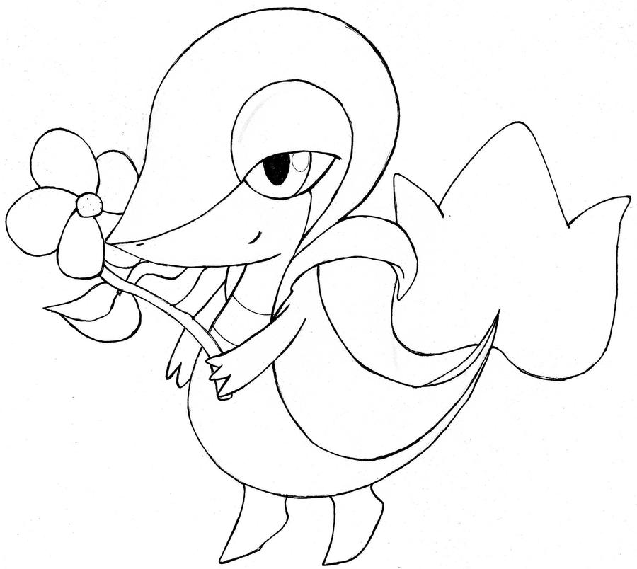 free snivy coloring pages