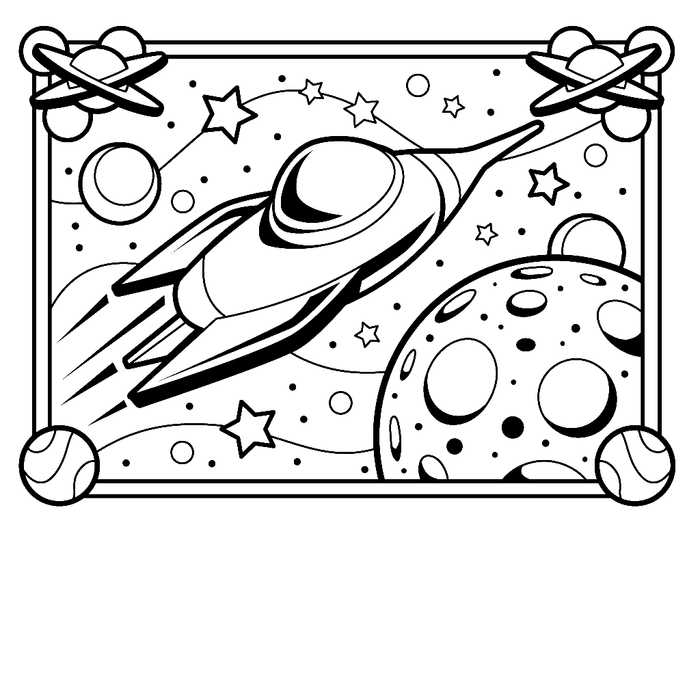 Free Space Coloring Pages
