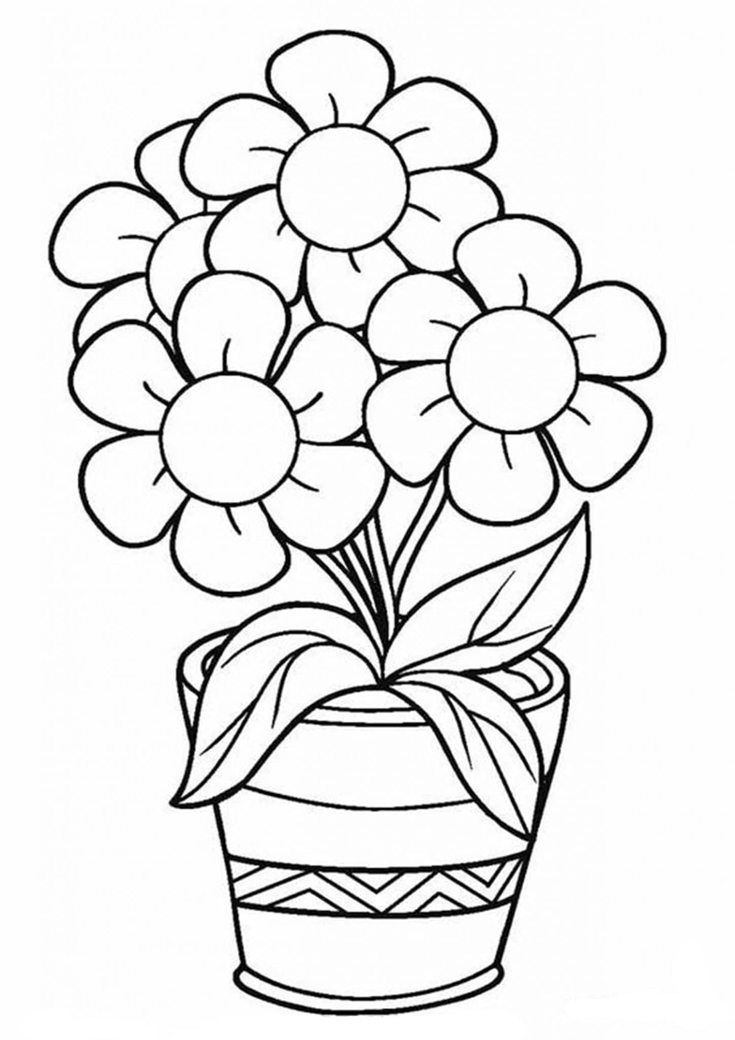 free spring flower coloring pages for preschoolers