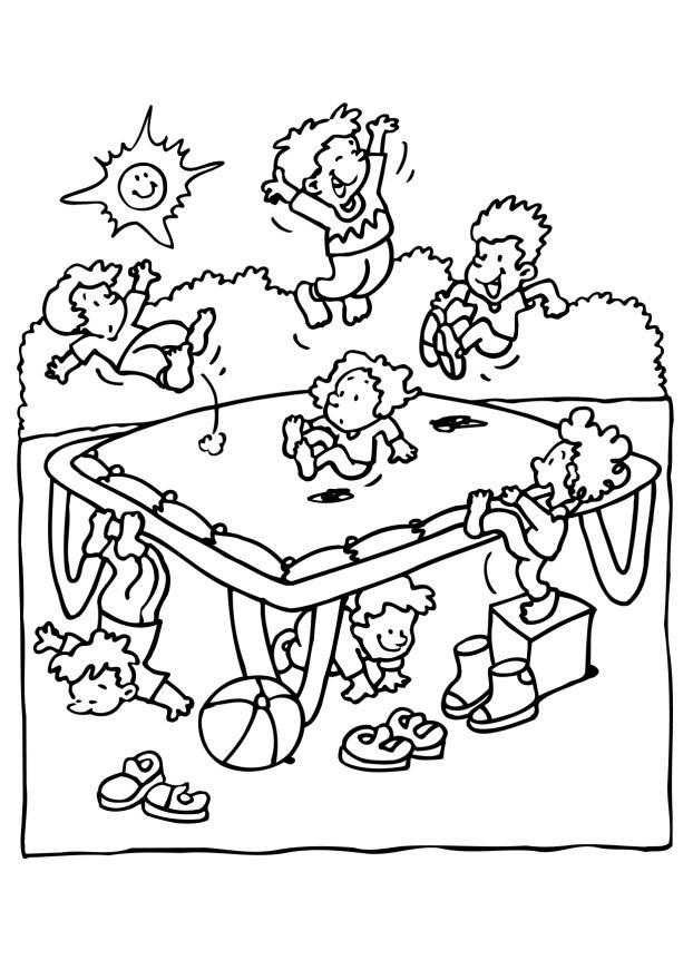 free trampolining coloring pages