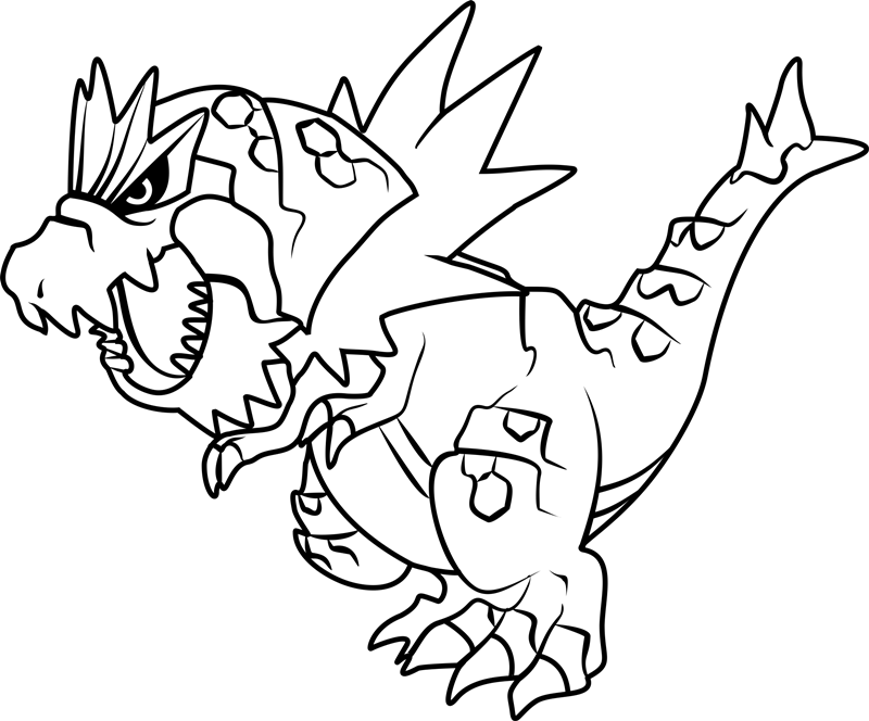 free tyrantrum coloring pages