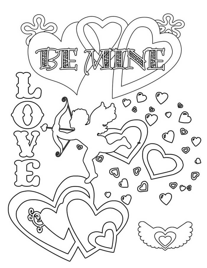 Free Valentine Hearts Coloring Pages
