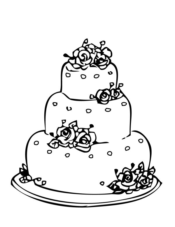 Free Wedding Cake Coloring Pages